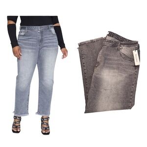 Juicy Couture Marble Gray Straight Leg Jeans Size 24W NWT Plus Size